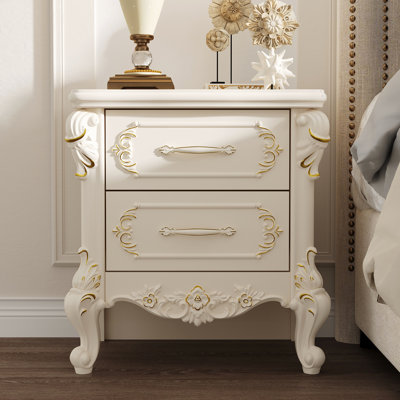 Elegent Nightstand With 2 Drawers