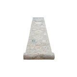 Oushak Collection, Transitional One-of-a-Kind Runner 2'4" X 25'5" Hand Knotted Area Rug