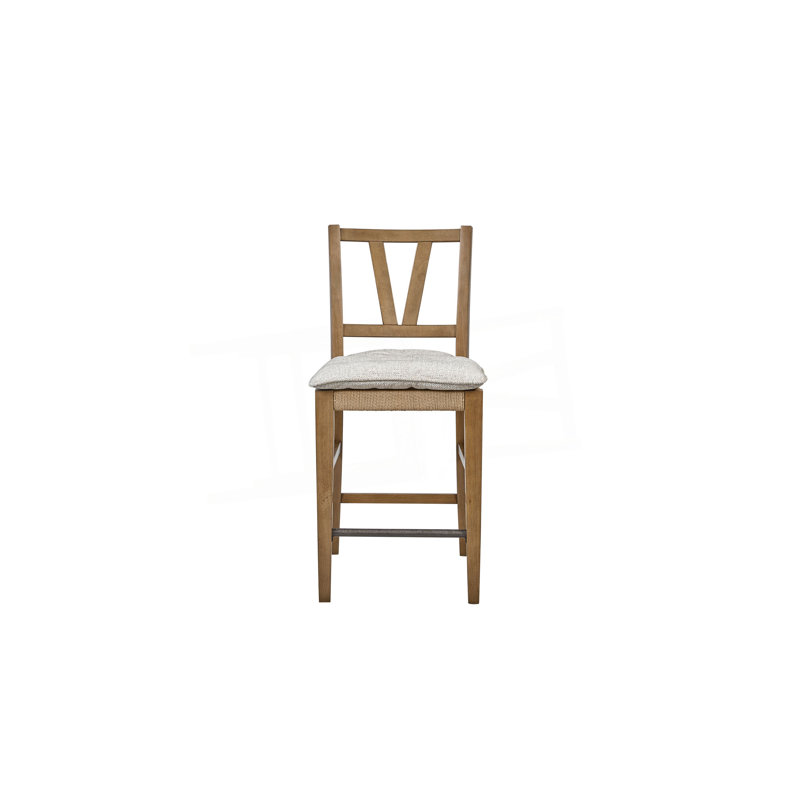 Chaise à hauteur de comptoir à lattes (ensemble de 2)