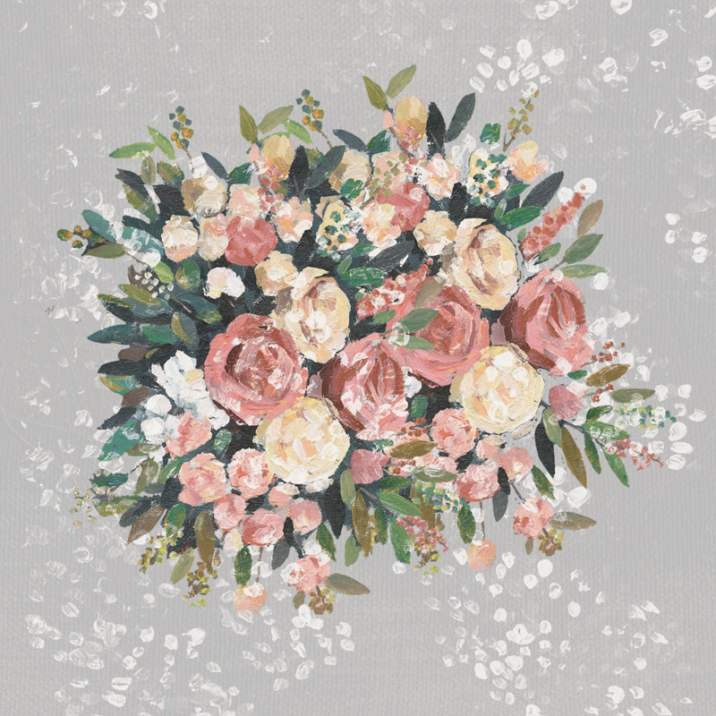Polka Dot Bouquet - Wrapped Canvas Painting, 91cm H x 91cm W x 3.8cm D