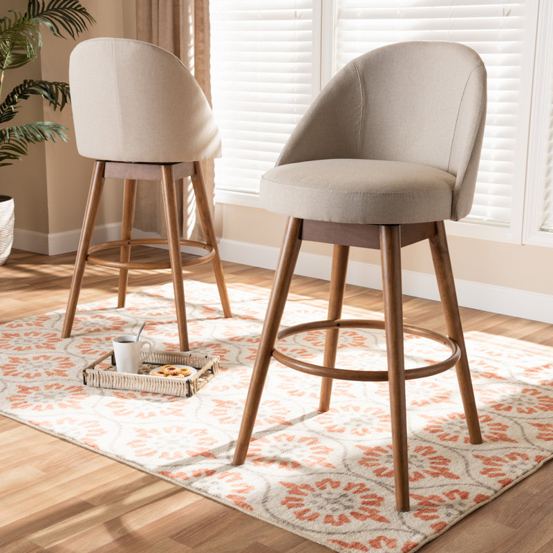 Tabouret de bar et de comptoir Hendrikus, Tabouret de bar (siège d'une hauteur de 29,5 po), Beige