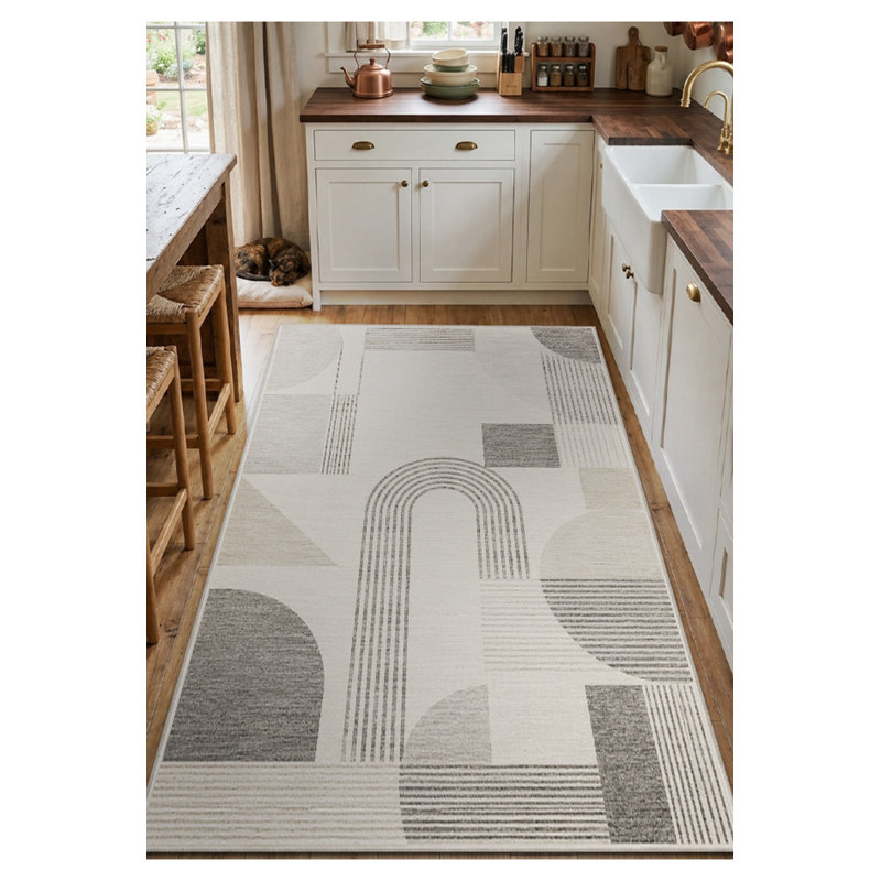 Tapis tissé à la crème Mosso, 3'3" x 6'7"