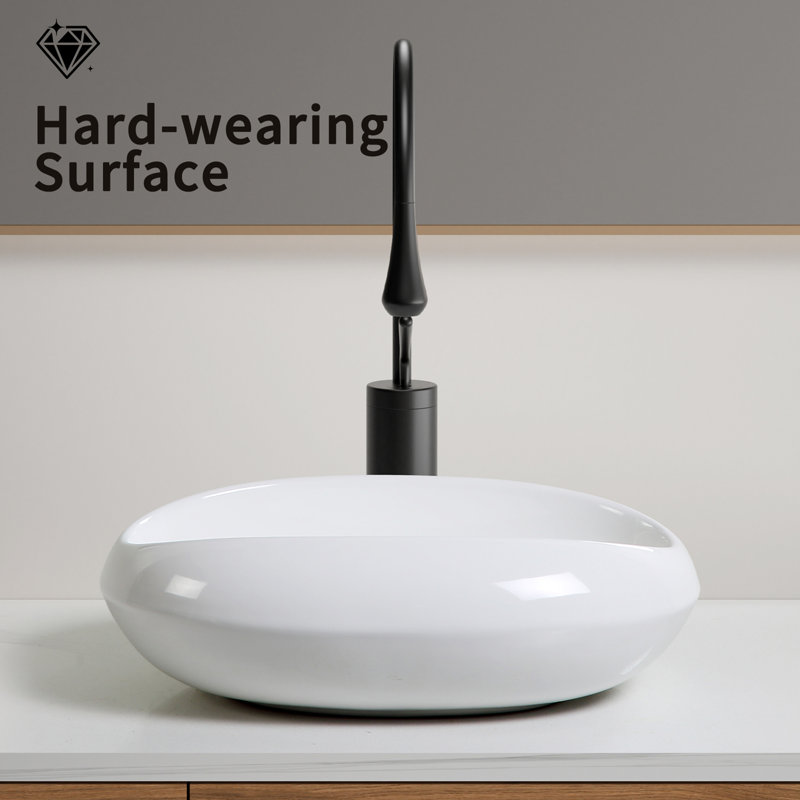 Oval Ceramic Vessel Sink