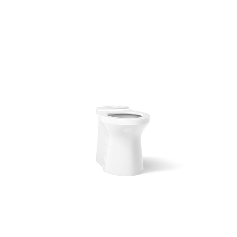 Betello Comfort Height Elongated Toilet Bowl with Skirted Trapway, Seat Not Included, White