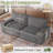 Modern Loveseat Sofa For Living Room, 87-Inch Corduroy Sofa, Spring Cushions, Solid Wood Frame, Easy Assembly For Small Spaces - Gray-598095328