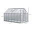 Serre argentée robuste avec cadre en aluminium l 12,3 pi x P 6,2 pi x H 6,5 pi Silver