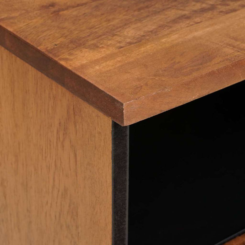 40cm W Solid Wood Bedside Table, Brown