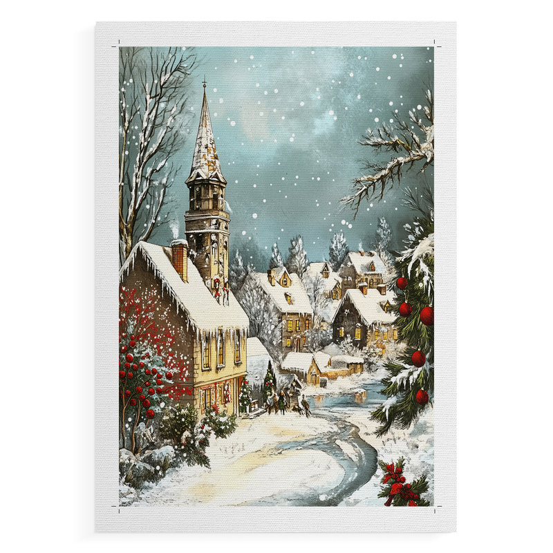 Fêtes de Noël, art Dxxv - impression sur toile seulement - non encadrée, H 12 po x l 8 po