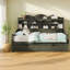 Lits simples peu encombrants avec rangement en bois, design rétro gris antique pour la maison