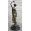 Sculpture de fille victorienne Avello signée élégante statue Art Nouveau bronze