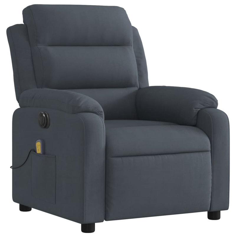Fauteuil de massage, Polyester gris foncé