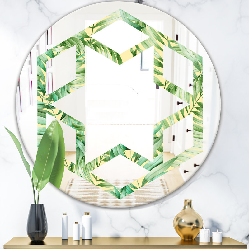 Miroir mural Foliage Hexagon Star Eclectic, H 23,6 po x l 23,6 po