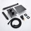 Système de douche complet thermostatique luxueux noir mat avec valve brute