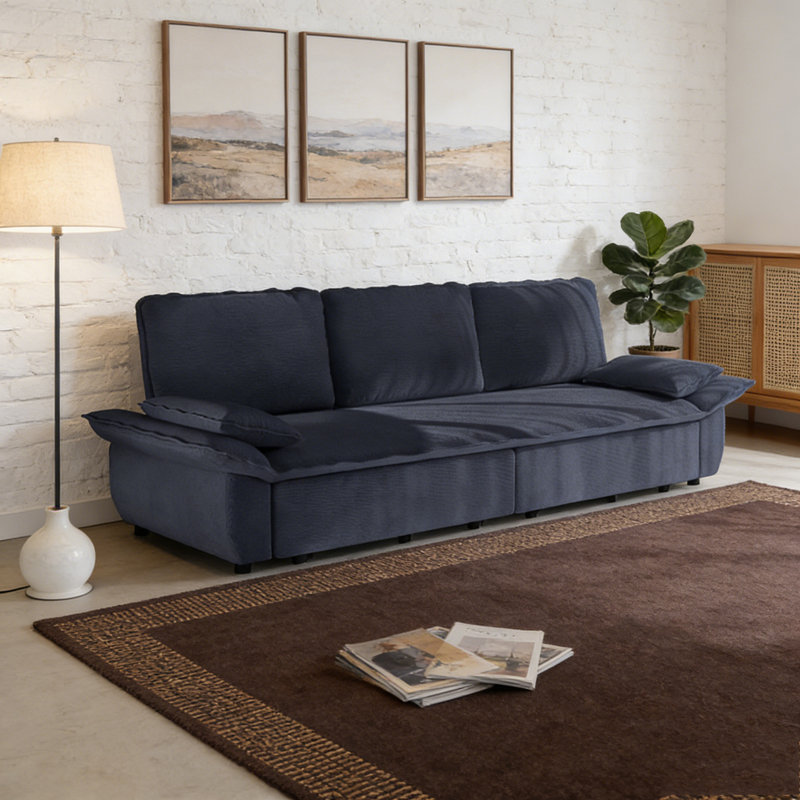 Latitude Run® 94.5" king size Pull Out Sofa Bed,3-in-1 Convertible ...