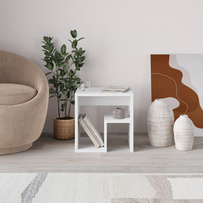 Sierd End Table, White