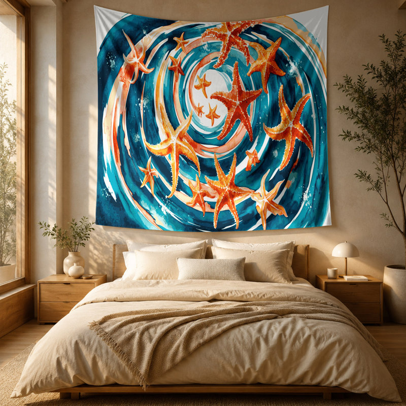 Tapisserie murale Nautical Starfish, 51 po x 60 po