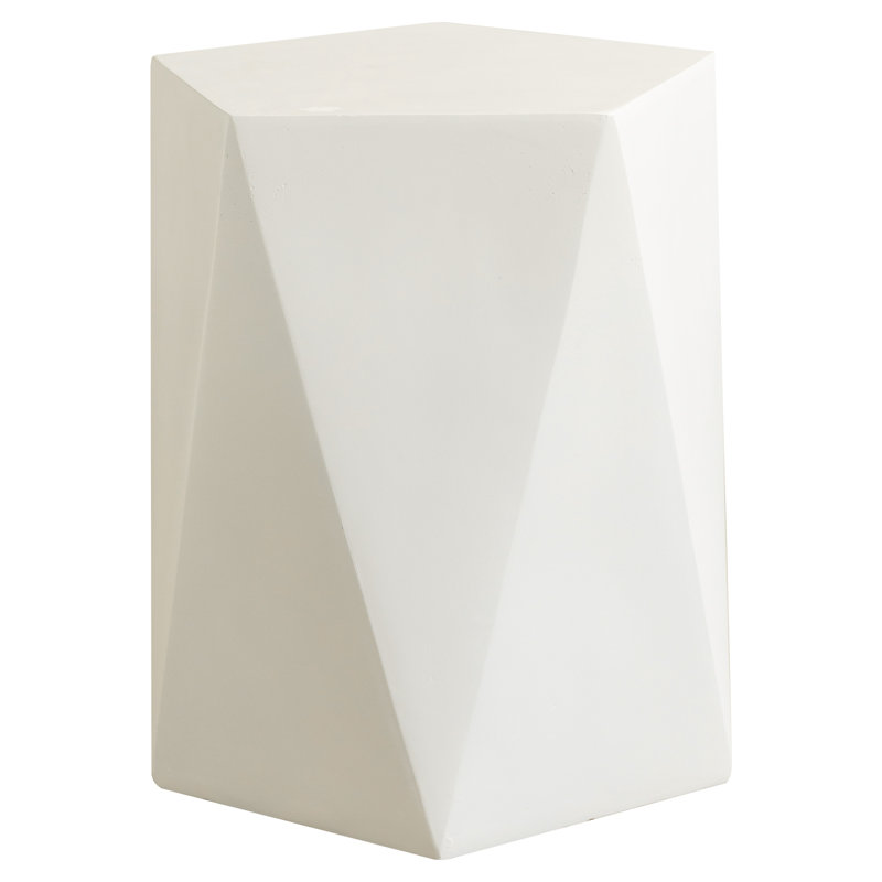 Table d'appoint en fibre de verre Nexigo, Blanc
