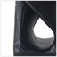 MGO Twist Shape Side Table, Wood-Like Texture, Black Colour-997196353