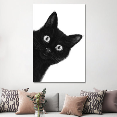 Giclée sur toile tendue avec un chat