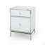 2 Drawer Bedside Table, White, Elegant