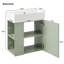 Meuble-lavabo flottant moderne 21,6 po avec lavabo en céramique - pour les petites salles de bain, rangement à gauche-1892969025