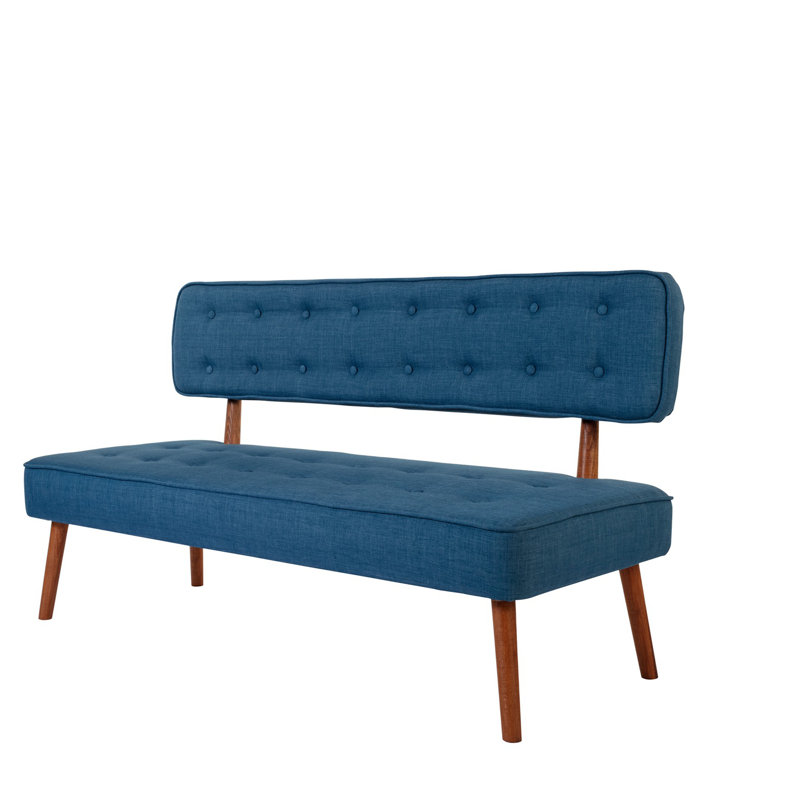 Polyester Upholstered Bench, Night Blue