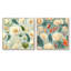 Romine - Ensemble de 2 collages carrés botaniques abstraits-101854377-101854373