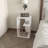 White Side Table in Melamine with Open Storage