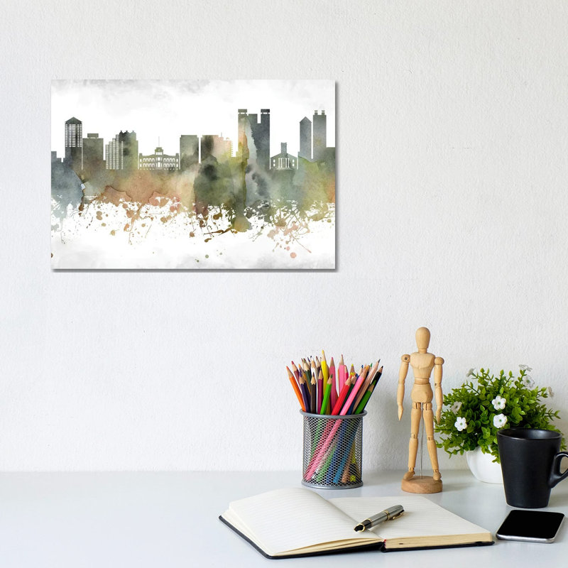 Honolulu Skyline by WallDecorAddict - Wrapped Canvas Print, 20.32cm H x 30.48cm W x 1.9cm D
