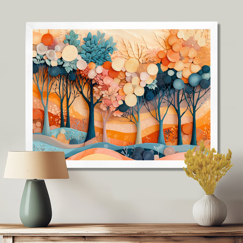 «Ingurs 4 Seasons Forest Trees Dream Fragments II», art mural sur toile forêt, Reproduction encadrée d'une seule photo, Blanc