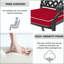 Chaise de patio en fonte d'aluminium avec coussins rouges (ensemble de 6)-130624068