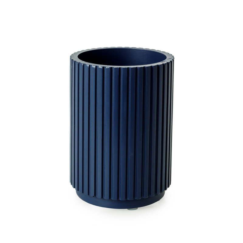 Blue Canyon Polyresin Bathroom Accessory Set, Blue