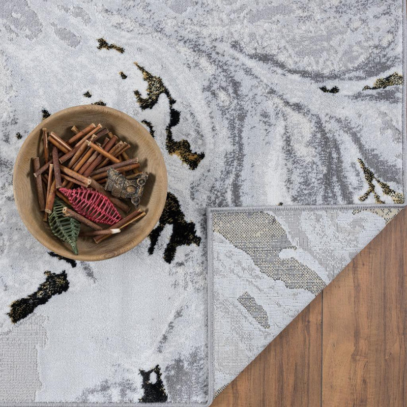 Tapis moderne en marbre abstrait