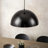 Lodi 1-Light Black Dome Pendant
