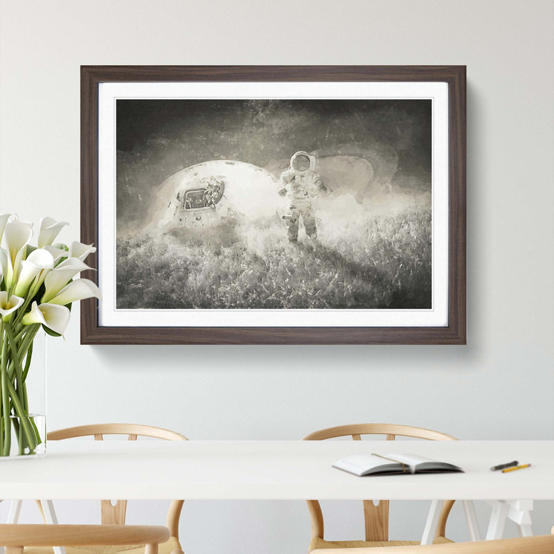Space Travel in Abstract - Framed Print, Walnut Framed, 27cm H x 36cm W x 2cm D