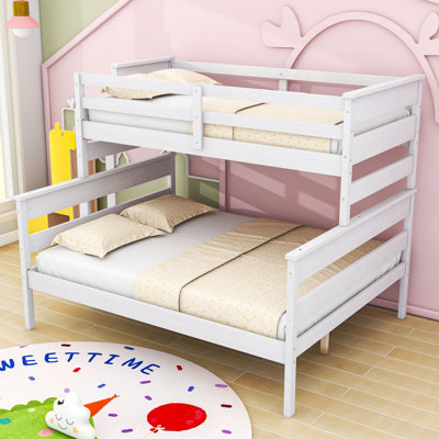 Avoca Wood Twin XL over Queen Bunk Bed with Ladder