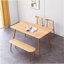 Banc de table en bois de chêne naturel pour salle à manger