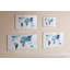 Magnetic Memo Board Whiteboard - 120 x 60 cm - With Marker and Magnets - World map