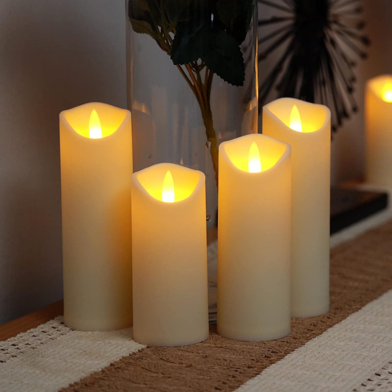Flameless LED Candles - 9 Pack, Ivory Frosted Plastic, Battery-Operated with Remote Timers, Electric Fake (Won't Melt)