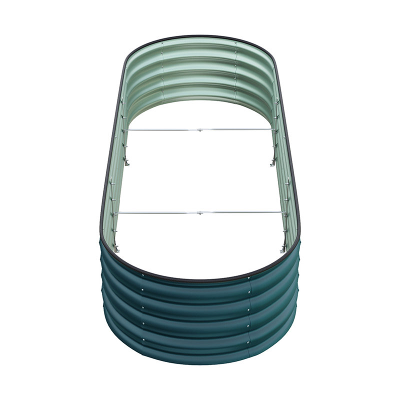Planter Box, 42cm H x 240cm W x 80cm D, Green