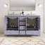 Ensemble de meuble-lavabo autoportant 60 po avec lavabo double 60 po-1693480047