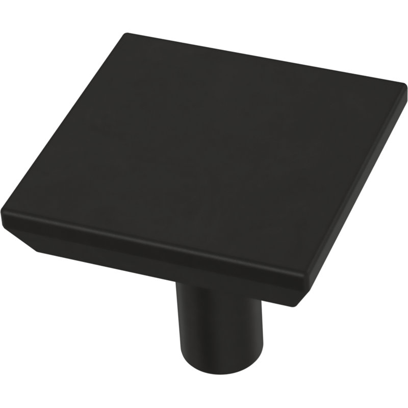 Ensemble de pochettes carrées simples 1,122 po, Noir mat