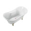Baignoire de trempage sur pattes 68 "avec drain, pattes et plateau en bambou 68" Streamline-607679914-607679907