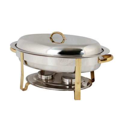 Gold Accented Oval Chafer 6L