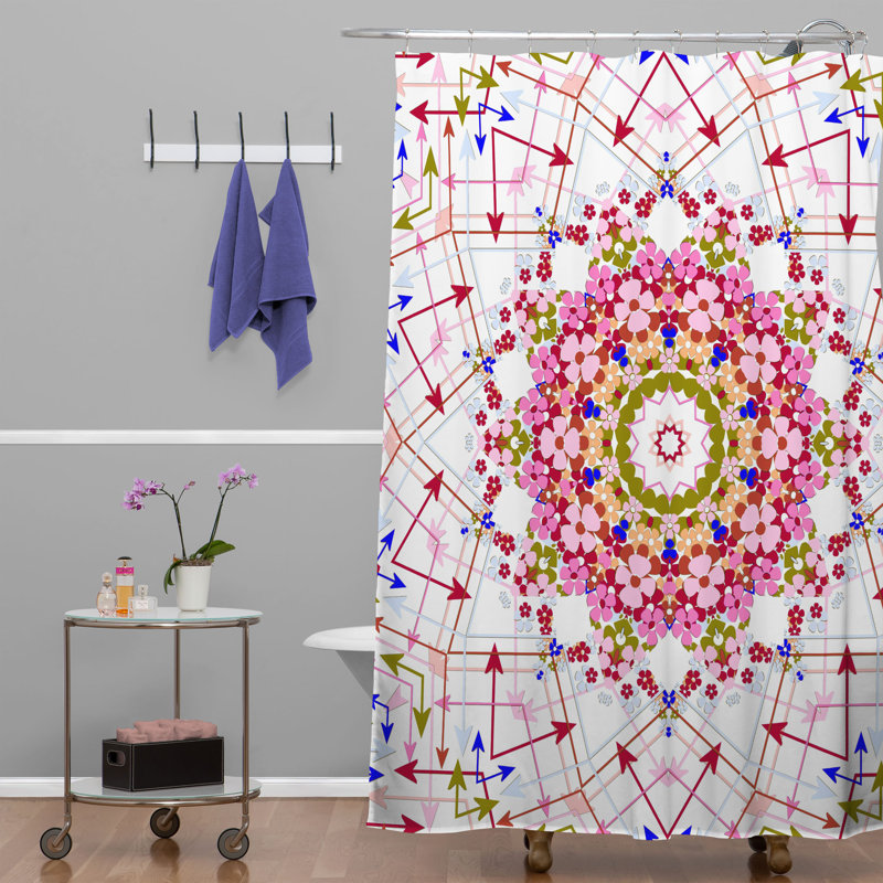 Rideau de douche simple en polyester Emmin