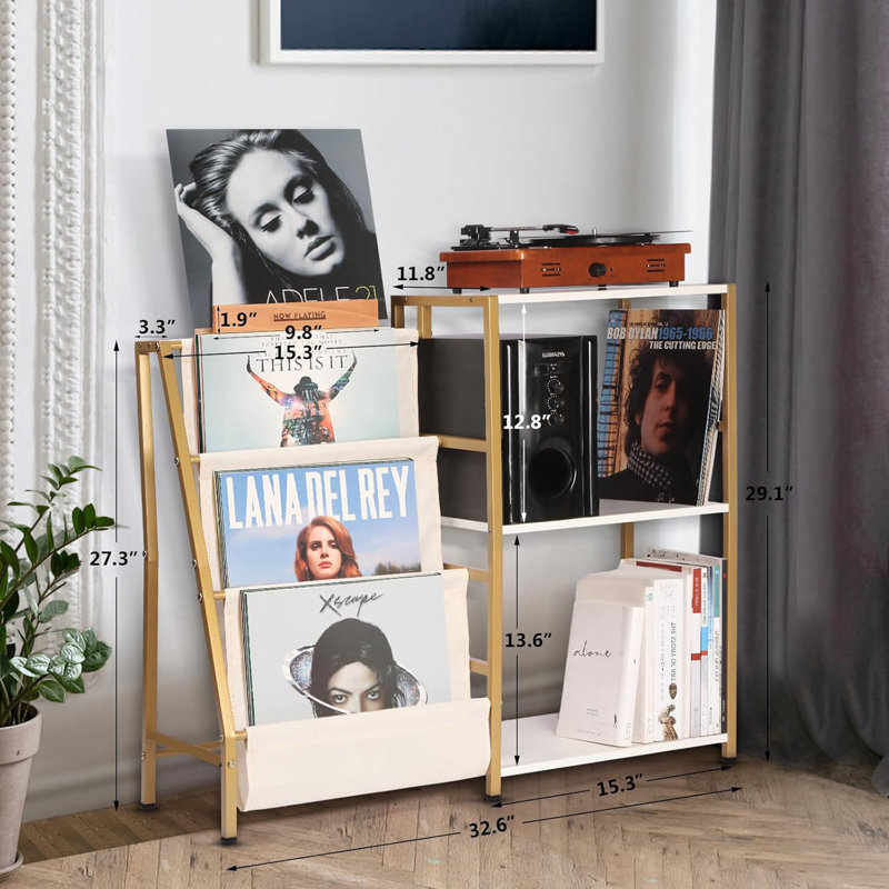 Rangement à 3 niveaux pour disque vinyle