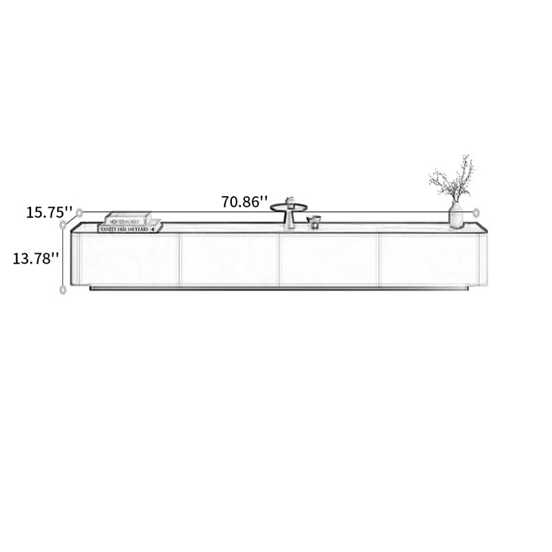 Modern Saddle Leather TV Stand