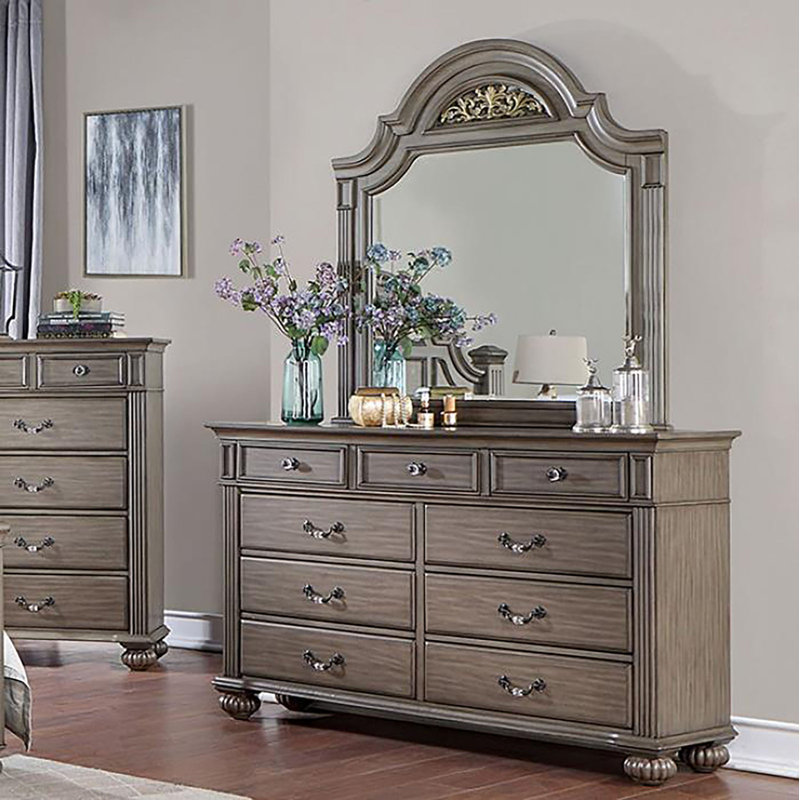 Commode double à 9 tiroirs avec miroir Seibold