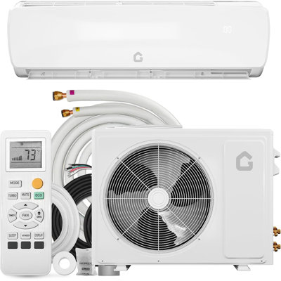 Mini thermopompe et unité de climatisation 12 000 BTU | 19 SEER2 Efficacité | Refroidissement et chauffage mural sans conduit | Compact Home Comfort