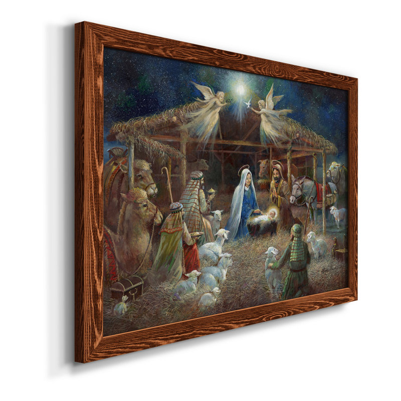 La Nativité - reproduction d'art sur toile, H 31 po x l 44 po x P 1 po, Érable
